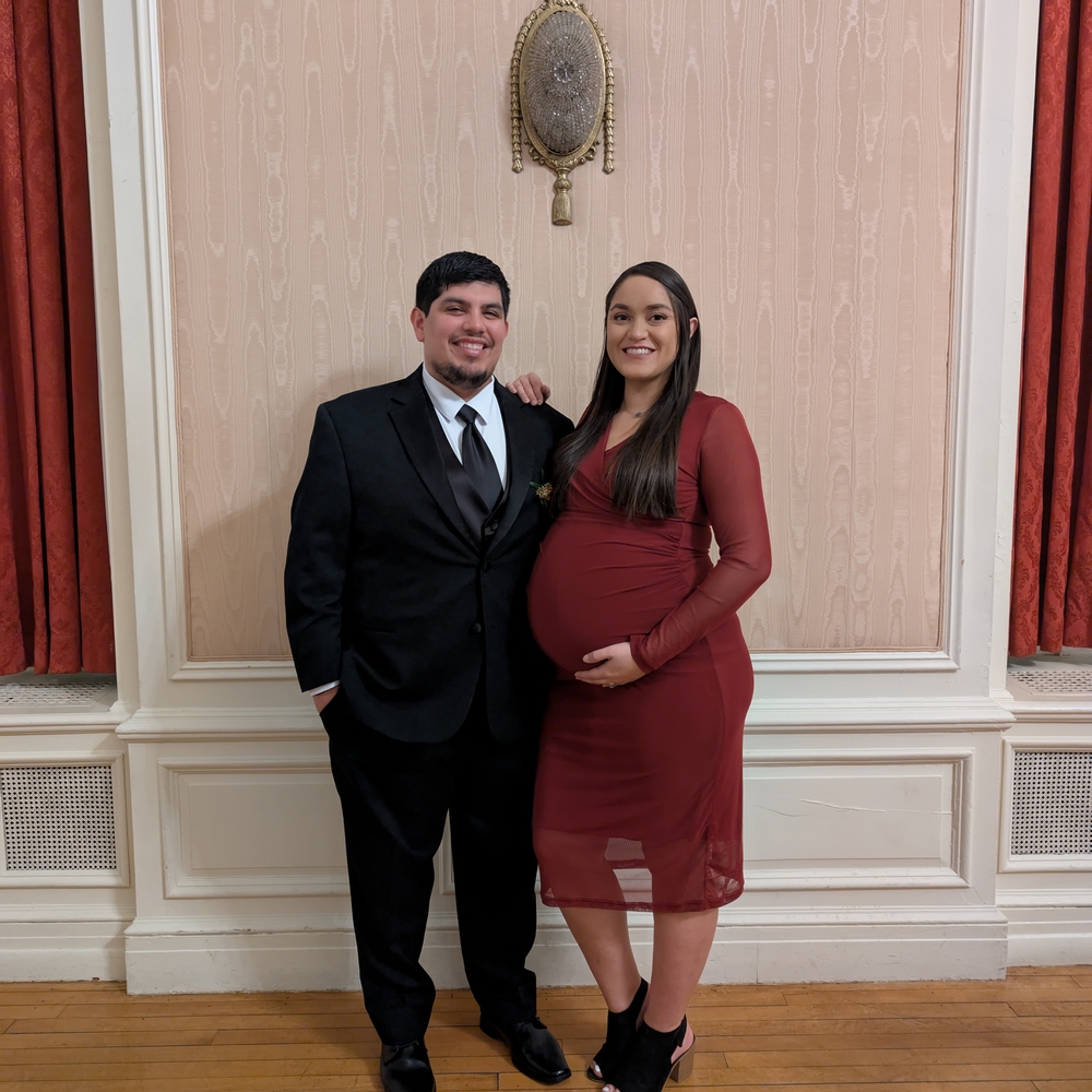 Elegant Burgundy Maternity Dress